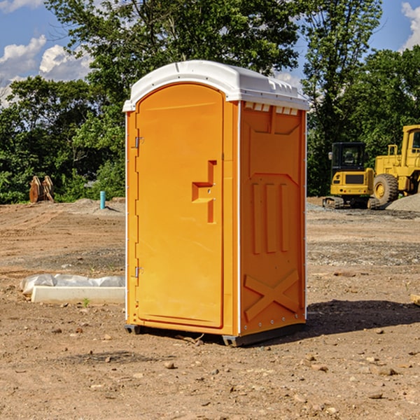 how often are the porta potties cleaned and serviced during a rental period in Cement